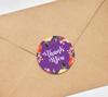 Darling Souvenir 45 Pcs Round Floral Border Black Thank You Stickers Wedding Envelope Seal-1.6
