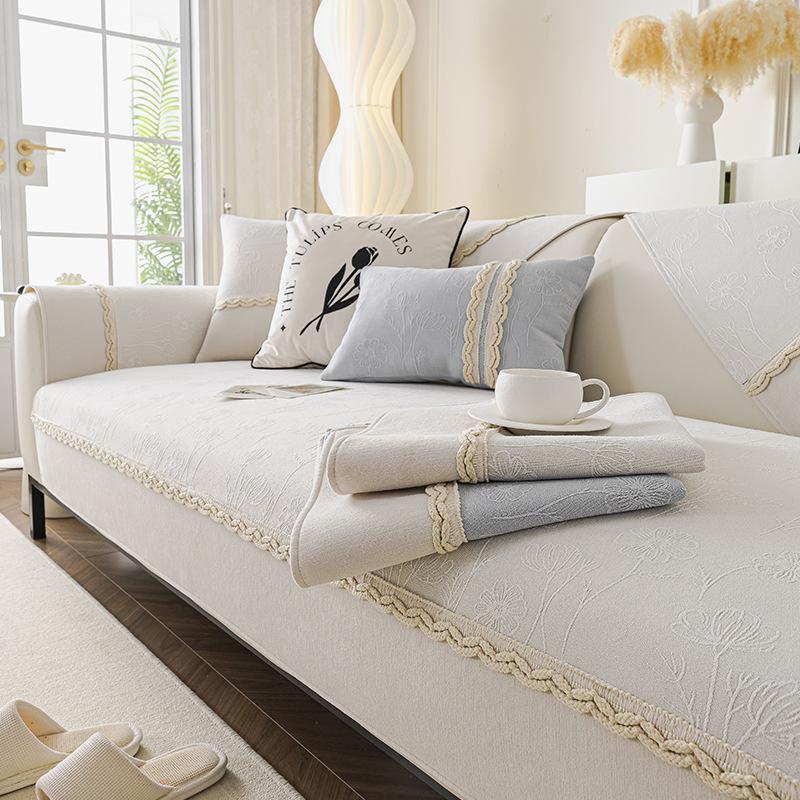 Light Luxury High-End Chenille Sofa Cushion  New Four-Season Universal Fixed Non-Slip Sofa Seat Cushion Cross-Border