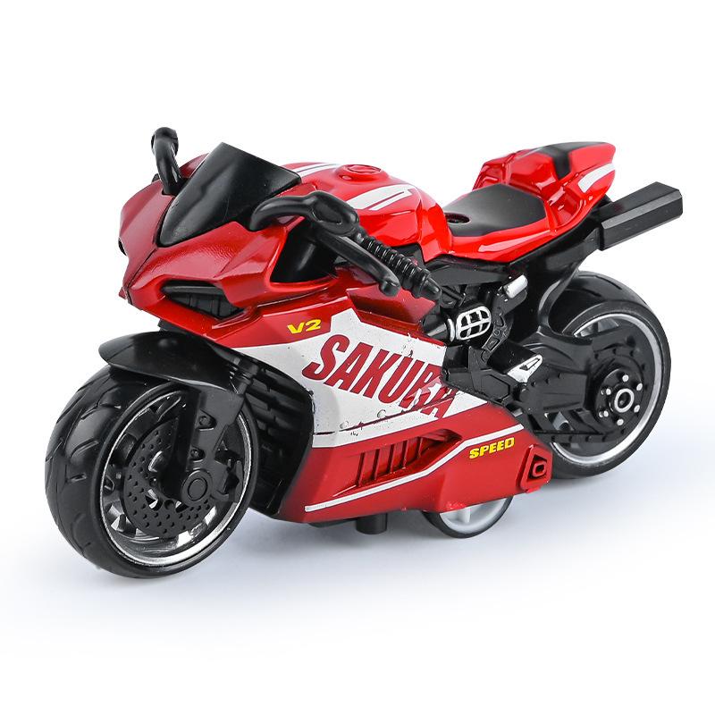 Trendy Mini Motorcycle Keychain Pendant: Cool Model Figurine Car Keyring Toy