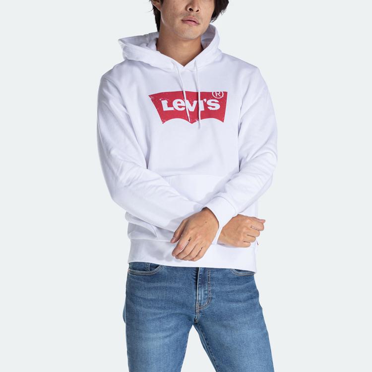 Levi's Unisex Classic Logo Pullover Hoodie White 19622-0018