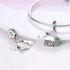 Charms Winter Christmas Elk Santa Claus Beads Copper Plated Fit Original Pan Bracelet Pendants Making Fashion Jewelry