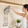 Kitchen Wall Mount Pot Lid Rack With Multilayer Storage For Home Cooking