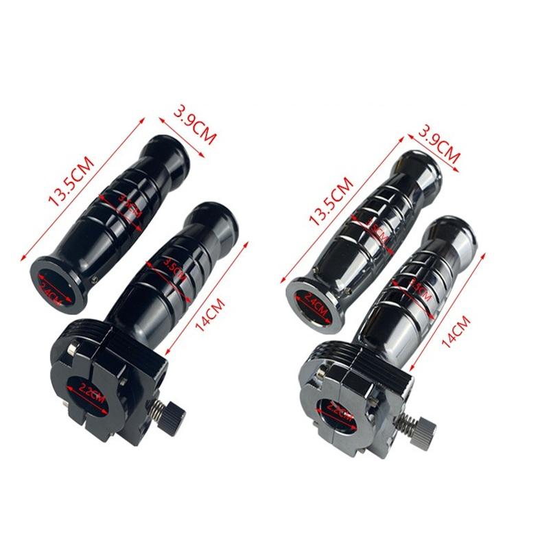 Motorcycle Modification Retro Aluminum Alloy CNC Handlebar with Large Oil Twist 22 Dual Throttle Handle Set,