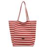 2025 Autumn Stripe Cloth Bag, Korean Ins Lazy Wind Tote Bag Student Large Capacity Casual Shoulder Bag Female