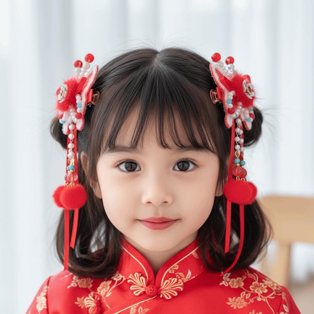 Tang Suit Children's New Year Hairpin Cute Ancient Style Hair Clip Festival