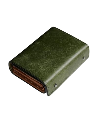 [Modiko] Men's Bifold Wallet, Pueblo Leather, Genuine Leather, Mini, Made In Japan, Bifold Wallet, Large Capacity, Box-shaped Coin Purse, Small