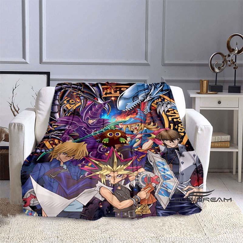 YuGiOh Anime  Cartoon Blanket  Ideal for Home Bedroom Sofa Office Hiking and Napping A Perfect Holiday Gift