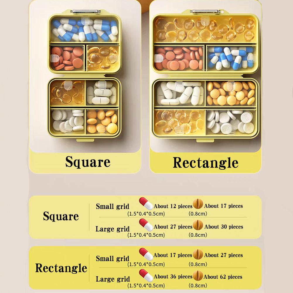 Portable Pill Box, Jewelry Sealed Storage Box, Weekly Pill Box, Pocket Pill Box Pill Dispenser Tablet Box, Suitable For Travel