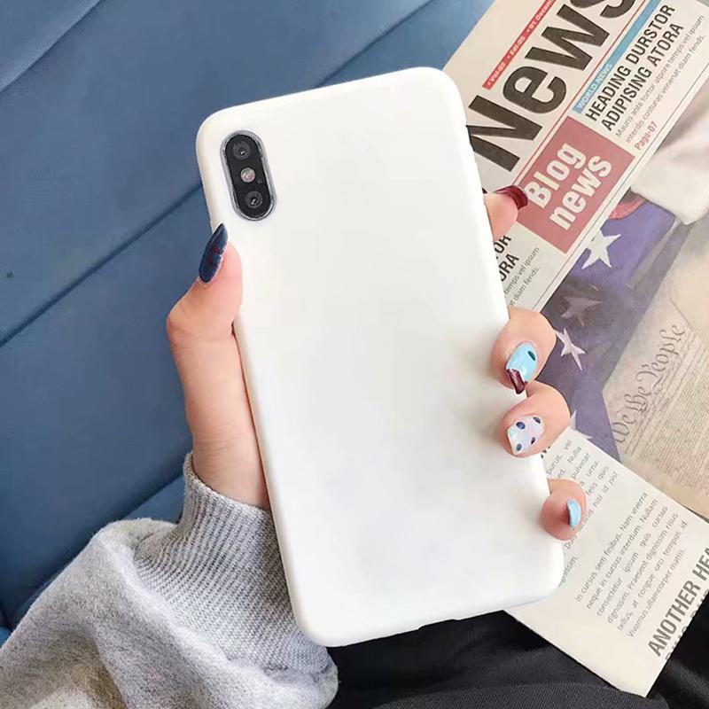 Simple Solid Color Phone Case Fashion Soft Matte TPU Cover For Huawei Xiaomi Samsung Galaxy iPhone