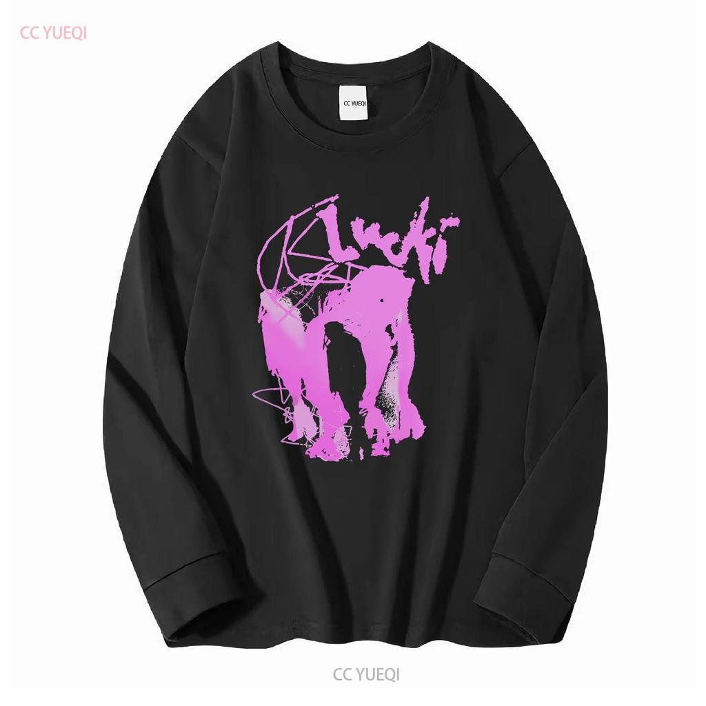 Lucki Almost There Heavy Cotton T Shirt Long Or Short Sleeves Vintage Washed Stylish Breathable Homme Comfortable Unisex