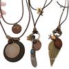 Feather Necklace Female Bohemian Ethnic Style Double Stacked Long Sweater Chain Accessories