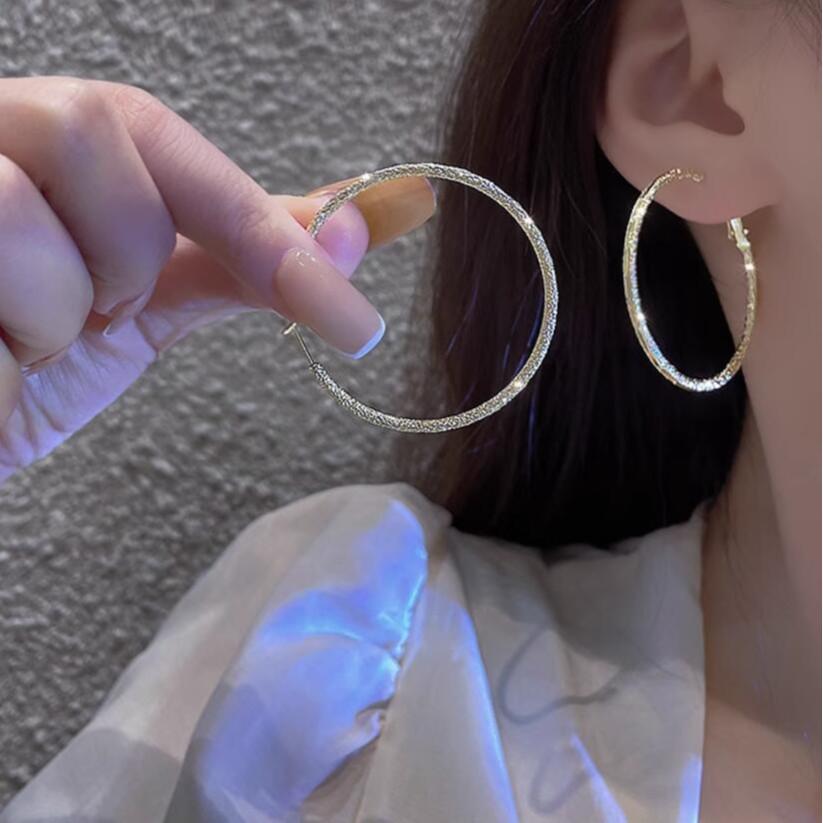 Autumn-Winter Personalized Elegant Hoop Earrings - Simple, Stylish, Light Luxury, High-End Fashion for Women
