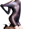 Sexy Women 5D Thin Oil Shiny Smooth Bodysuit Gloves Sleeve Sexy Tights Elastic Yoga Shaping Unisex Playsuit Maid Leotard