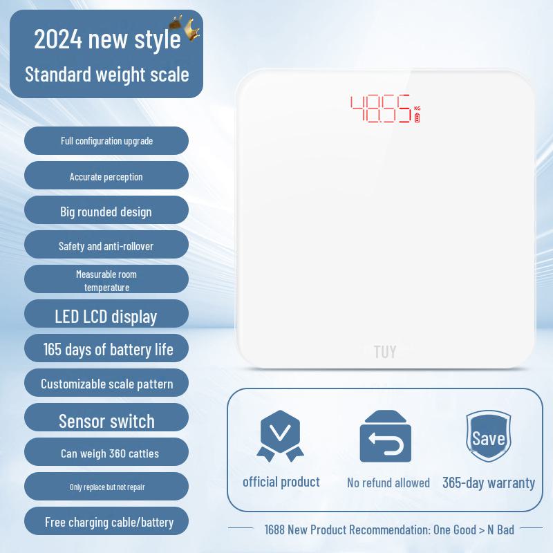 Rechargeable High Precision Body Weight Scale - Hetang Electronic Weighing Scale for Home Use