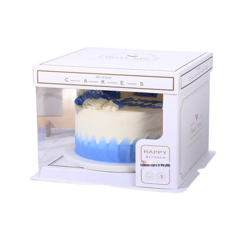 Translucent Square Cake Boxes for 8-inch Cakes
