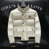 2025 European Winter Embroidered Stand Collar Men's Down Jacket: Casual Fashion for Youth