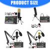 Professional F998 Sound Card & BM800 pickup Set with Wind Screen & Adjustable Stand for Podcasting Music Recording