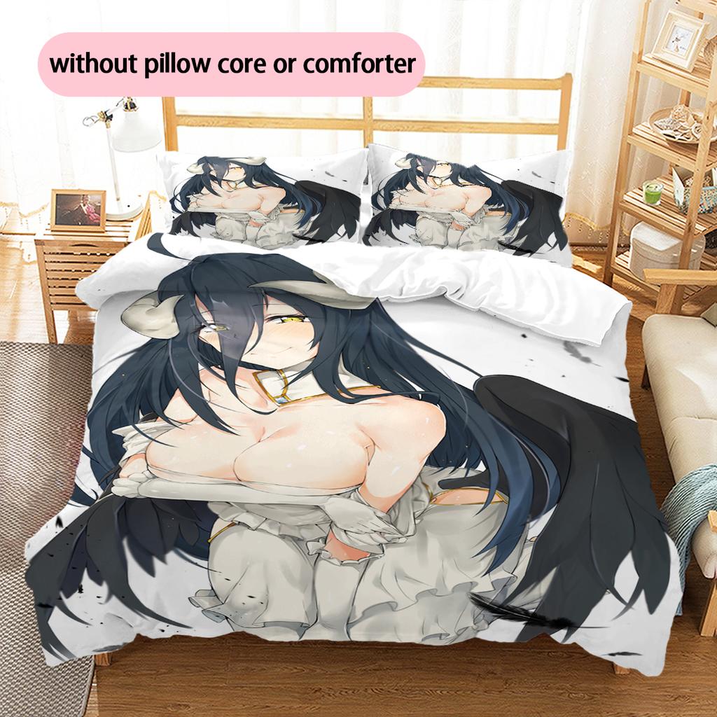 Set Copripiumino Trapuntato con Motivo Anime Federe Decorazione Casa Regalo di Compleanno (1 * copripiumino + 2 * federa, senza nucleo)