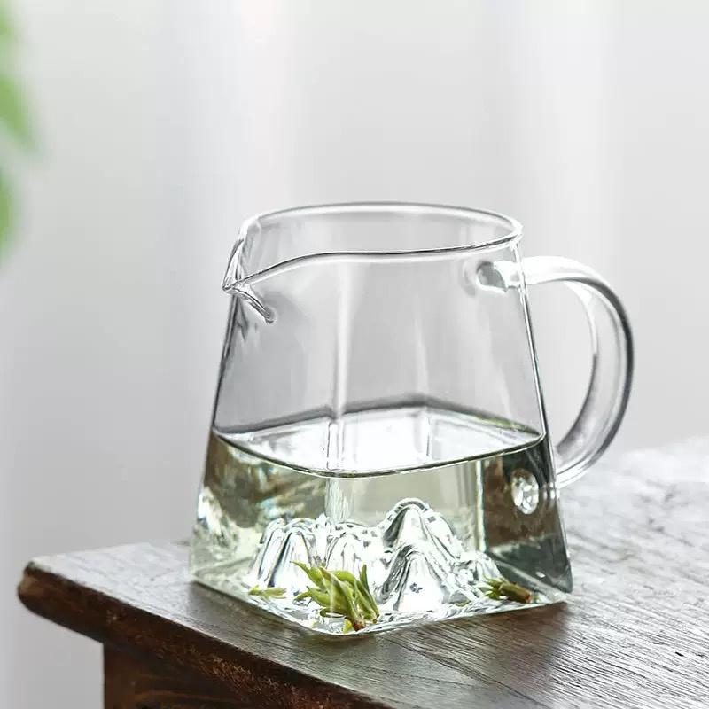 

350 мл квадратное дно вид на горы термостойкий диспенсер для чая чашка для заваривания чая домашняя чашка для заваривания чая кунг-фу чайный сервиз аксессуар 350ml чистый