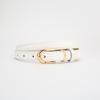 Genuine Leather Womens Belt With Silver Buckle For Casual And Office Wear
