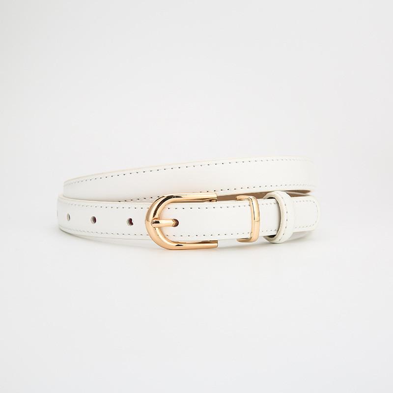 Genuine Leather Womens Belt With Silver Buckle For Casual And Office Wear