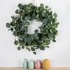 Eucalyptus Leaf Wreath Artificial Festival Celebration Wreath Indoor Outdoor Decoration For Door Wall Window Porch