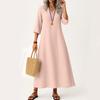 Long Sleeve Maxi Dresses for Women V Neck Casual Womens Dresses Loose Fit Summer Dresses for Women Sundresses for Women