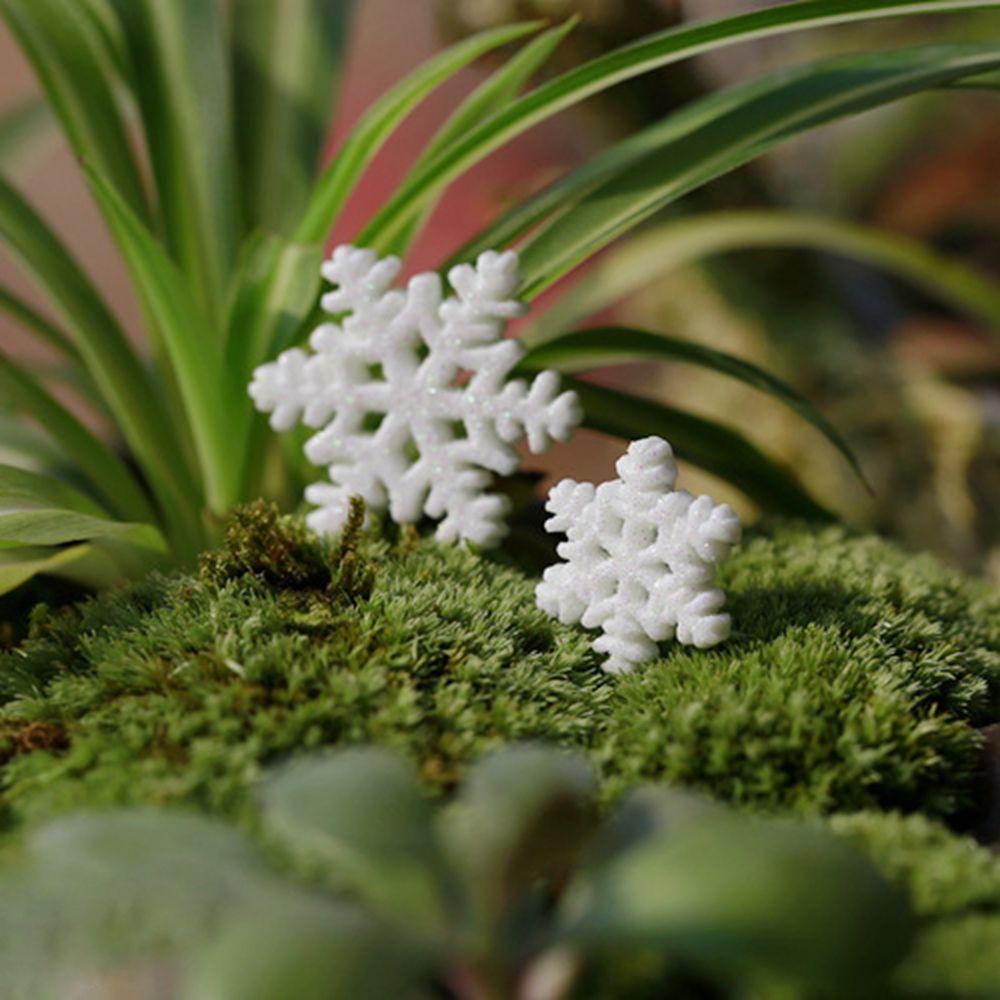 10Pcs New Craft Accessories Resin Decor Landscape Ornament Snowflake Christmas Decoration Plant Pot
