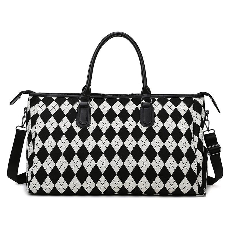 

TOUROMAN Fashion Canvas Gym & Yoga Tote Bag with Shoe Compartment