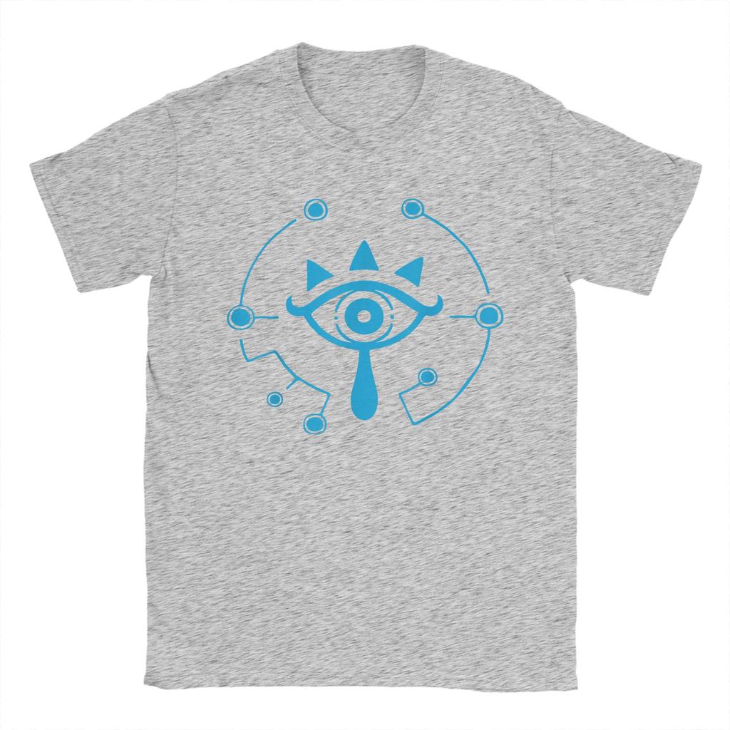 Novelty Zeldas Breath Of The Wild Sheikah Eye Logo TShirt for Unisex 100 Cotton T Shirts Short Sleeve Tee Shirt Original Tops