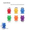 Montessori Rainbow Bear Toy - Early Education Counting, Size & Color Recognition Aid