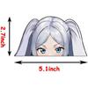 5.1 Inch Creative Girls Peeker Anime Car Stickers Window Laptop Bumper Trunk Campervan Fuel Tank Cap Decals Waterproof (Frieren)