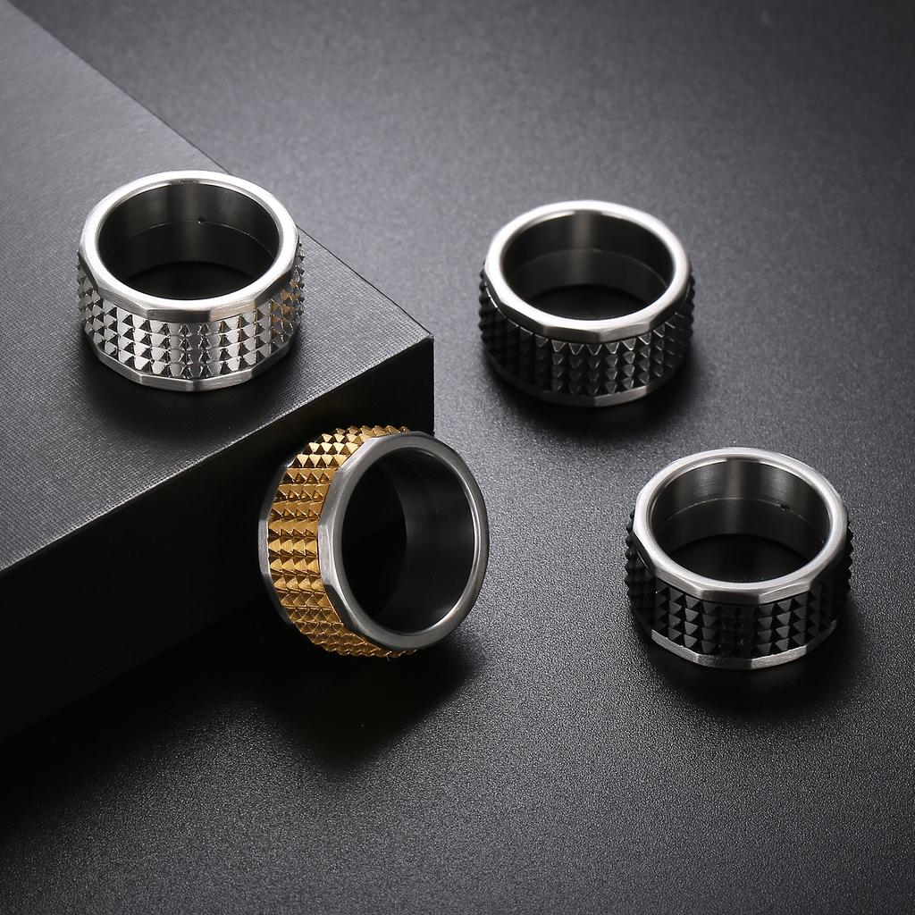 New Fashion 12mm Classic Metal Ring for Men 316L Stainless Steel Male Jewelry Thick Rock Finger Ring Personalized Accessories