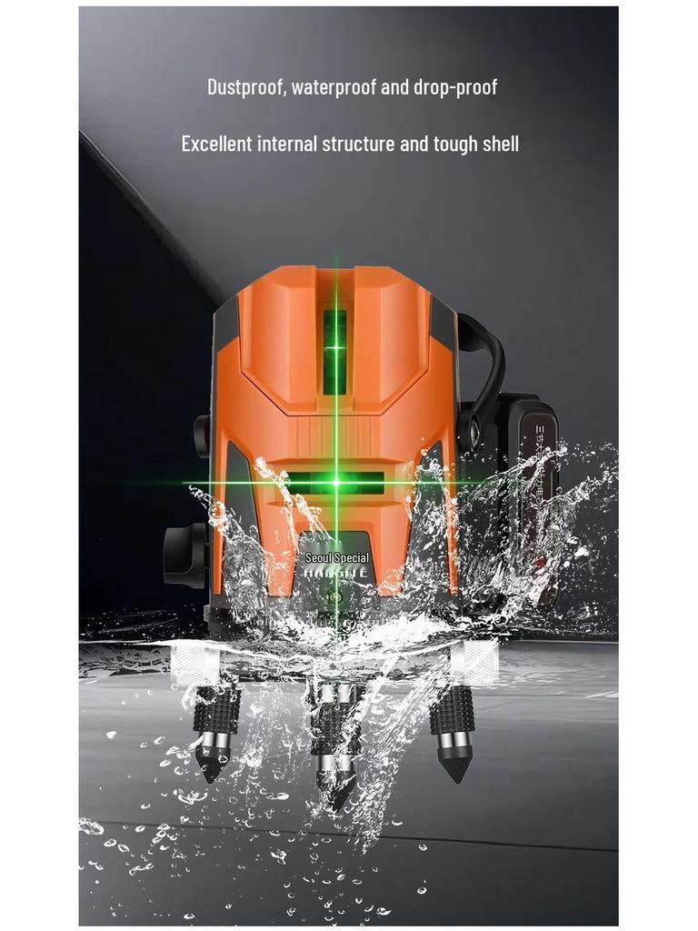 High-Precision Green Light Infrared Laser Level for Indoor/Outdoor Use