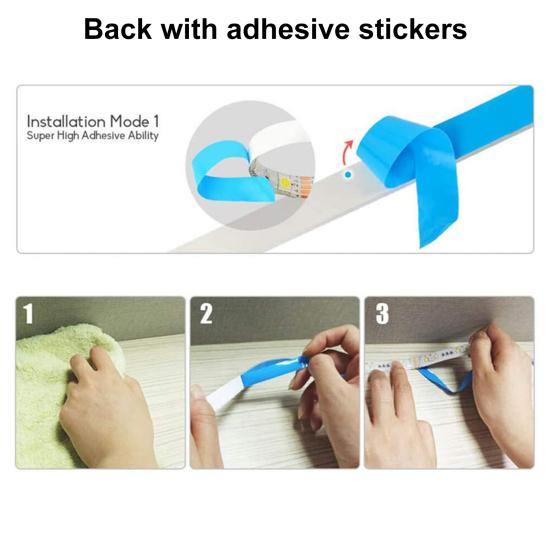 Flexible Strip Light Adhesive High Brightness Waterproof Self Low-Power Consumption Plug-and-Play Flicker Free