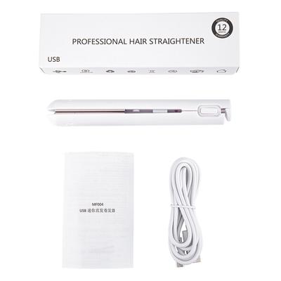 Mini lisseur 2 en 1 Portable Fer à lisser USB Chauffage Céramique Redressage Bouclage Fer à lisser plat