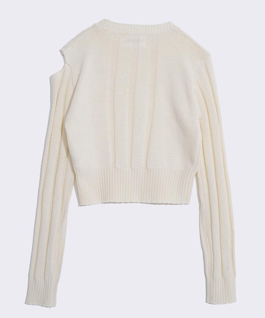 HARDCORE HAPPINESS Side Cutout Round Knit_Ivory
