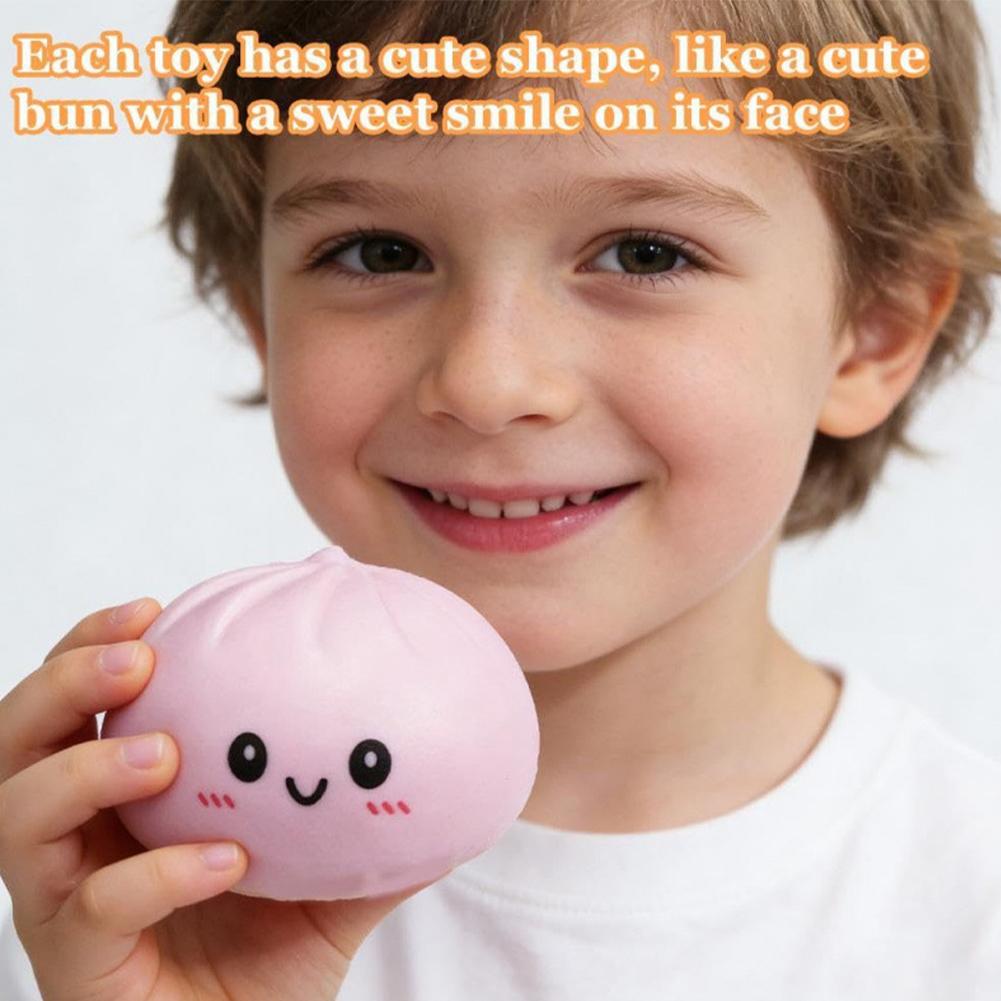 10cm Simulation Flash Dumpling Pressure Ball, Stress Relief Slow Rebound Decompression Toy, Reusable Squeeze Toy for Kids Adults