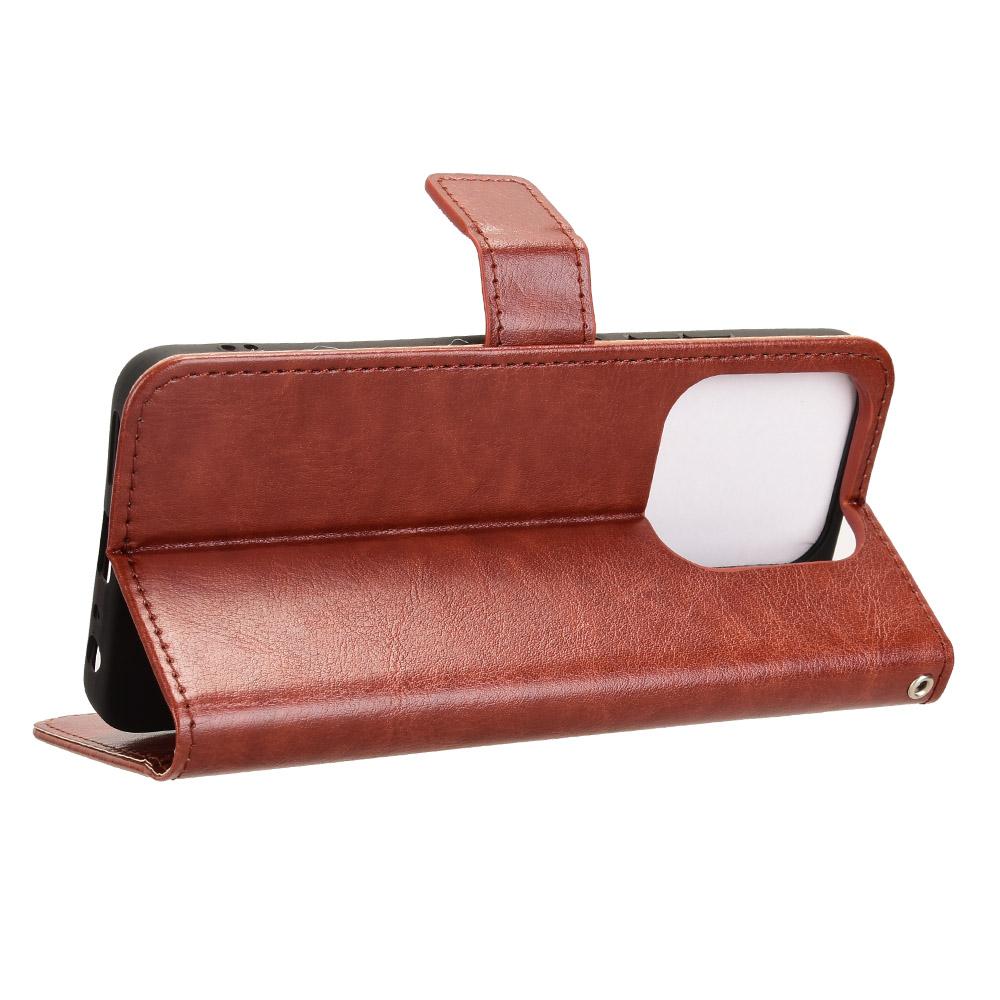 For ZTE Blade A75 4G Case Crazy Horse Texture PU Leather Phone Wallet Cover