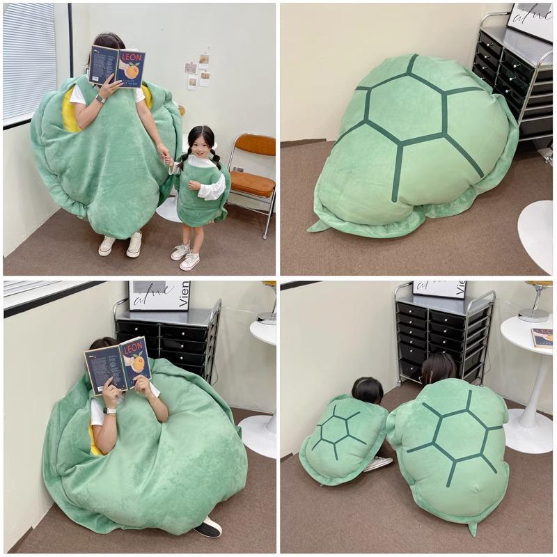 Tragbarer Schildkrötenpanzer Plüschschlafsack & Sofakissen Spielzeug