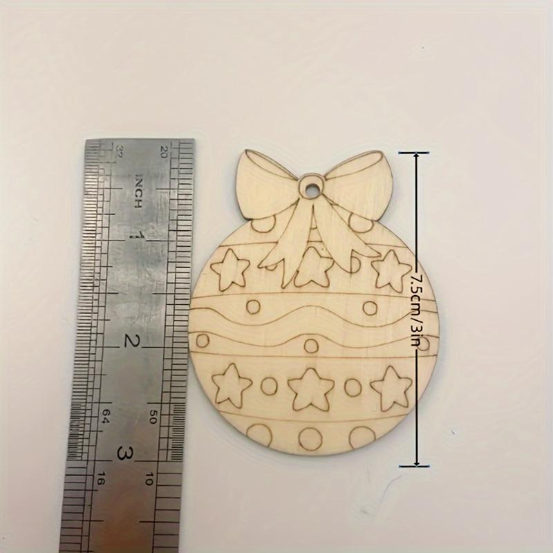 

Set of 10 unfinished wooden decorative pieces for DIY accessories, Christmas decorations, and home, bar, wedding, or party