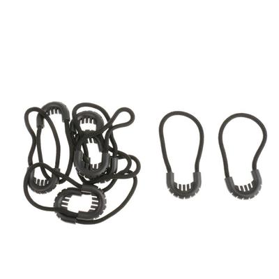 10x Zipper Pulls Cord Rope Ends Lock Zip Slider Replacement Fastener Loops for Clothing/Bags Garment Sportswear Accessories
