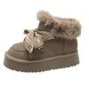 Thick-soled soft-haired snow boots for women's 2025 winter new fur integrated waterproof short boots, piled and thickened Northeast cotton shoes