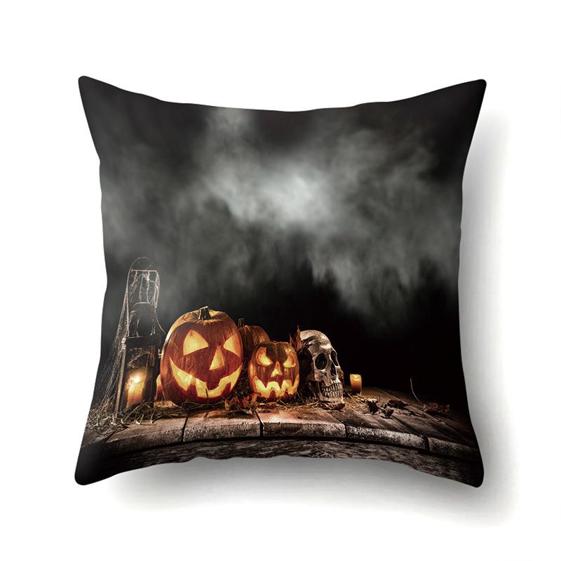 Halloween Pillowcase Car Waist Pillow Pumpkin Sofa Cushion Cover Office Home Living Room Pillowcase