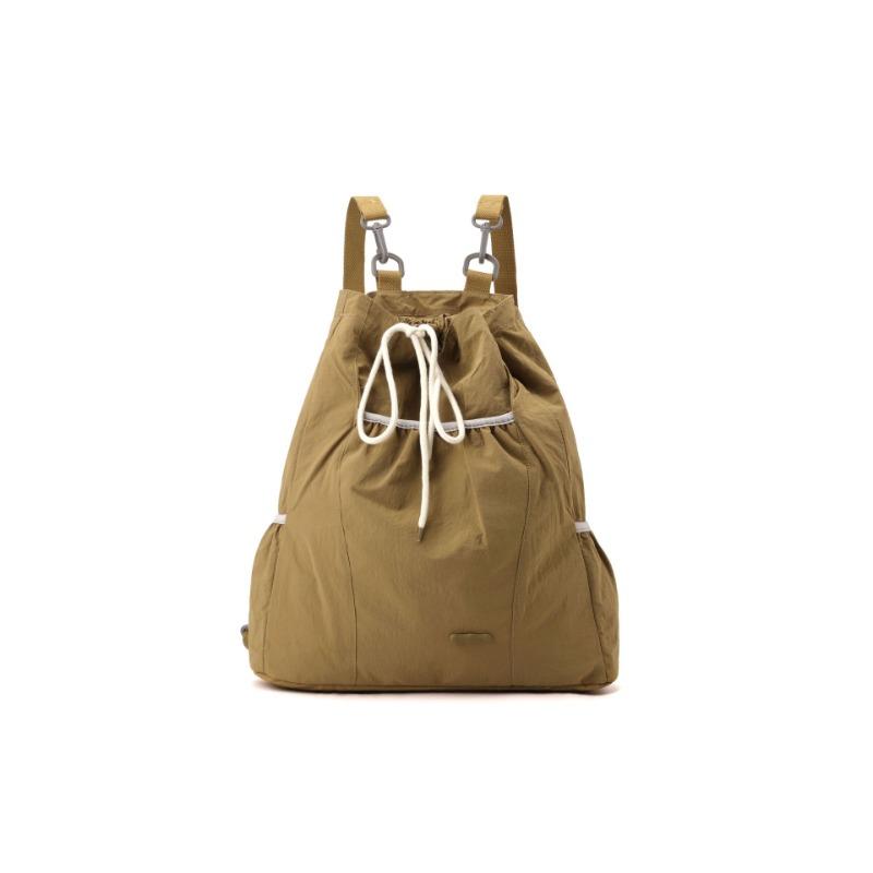 Fashion niche design women's casual backpack college wind lightweight drawstring nylon backpack