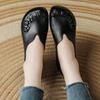 Leather Retro Ethnic Style Women's Leather Shoes Comfortable Soft Sole Small Single Shoes Round Head Wide Feet Low Heel Mother Shoes