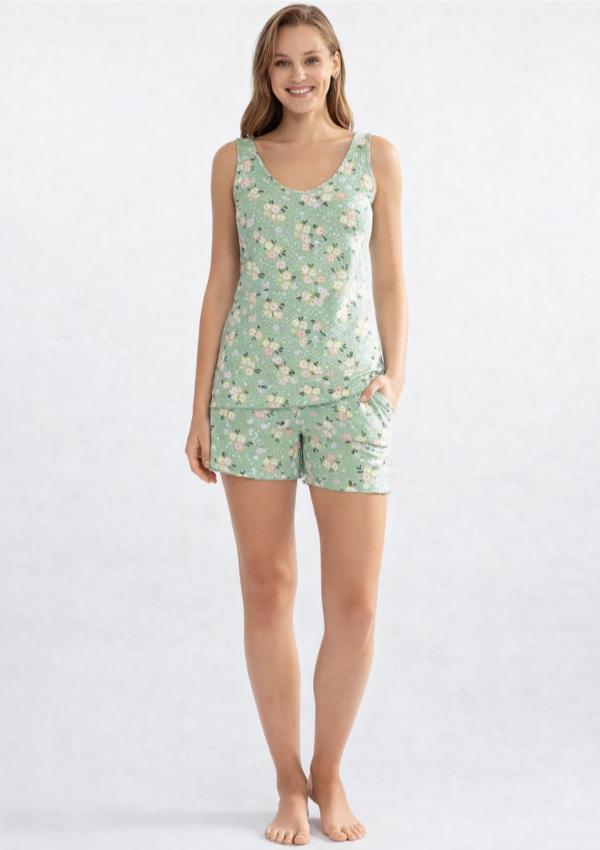 Damen Pyjama Aus Viskose M Träger Niedlich Angenehm Für Den Sommer Kurz Locker