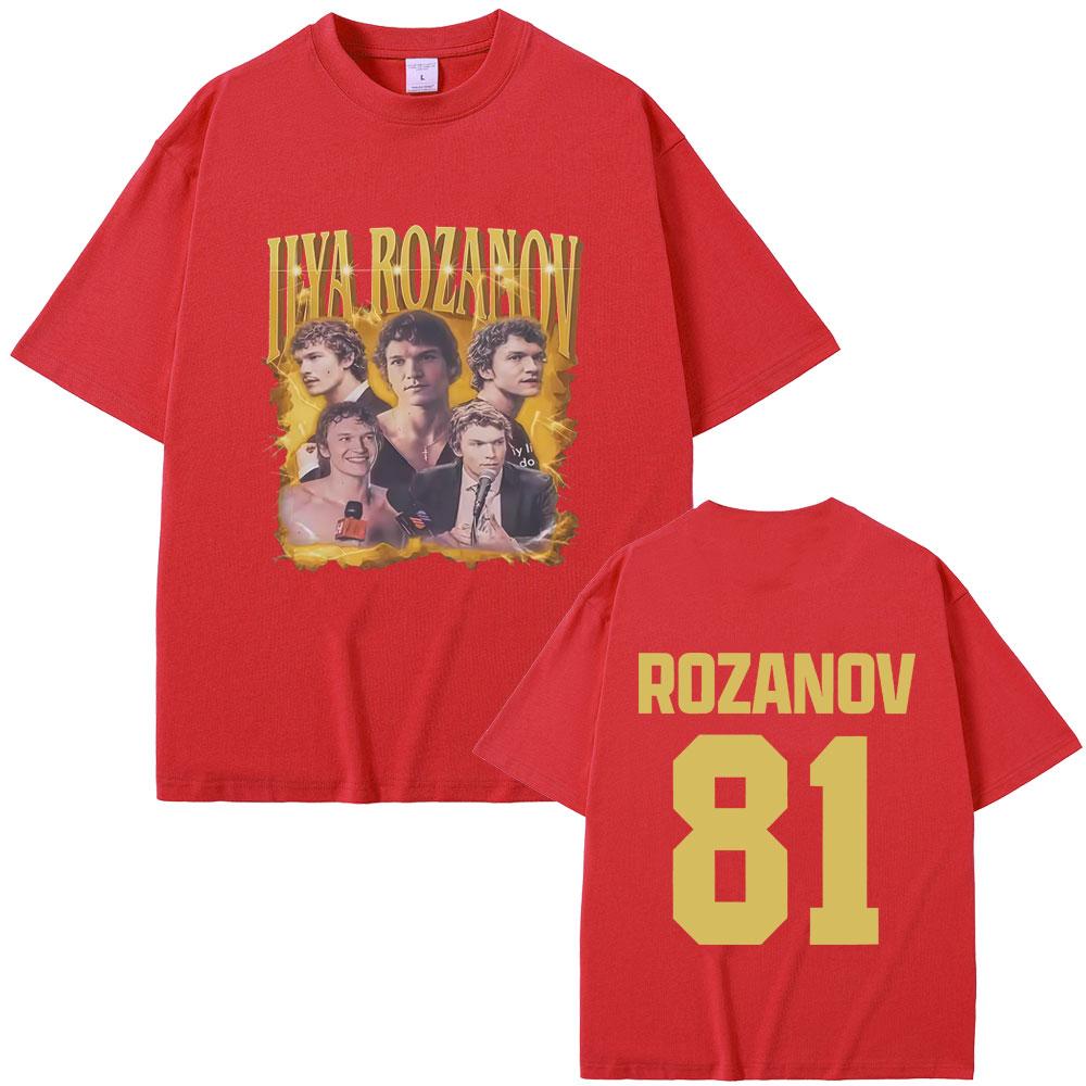 Heated Rivalry Ilya Rozanov Hollanov 81 Merch T Shirts Unisex Women Fashion Vintage Oversized Crewneck Tshirt Male Casual Tshirt