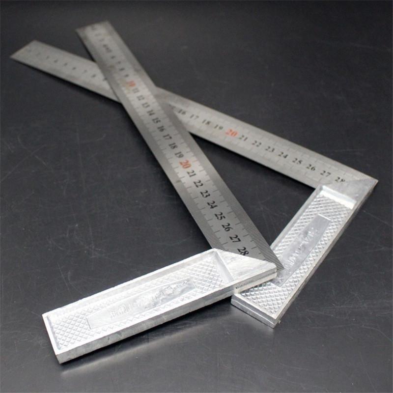 1 Stück Aluminiumgriff mit Edelstahl-Skala Rechtwinkliges Winkelmaß Quadratisches Lineal