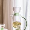 Glass Water Pitcher with Cup Lid Glass Carafe with Handle Fridge Water Jug for Cold or Hot Beverages,Iced Tea,Milk,Juice